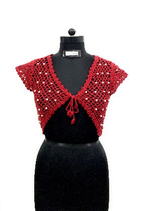 Crochet Shrug with Beads