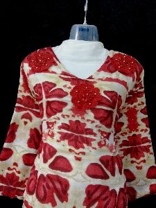 3D Flower Printed Kurti