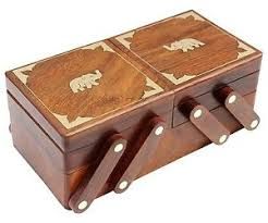 Wooden Elephant Jewellery Box
