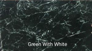 Green with White Marble Slabs