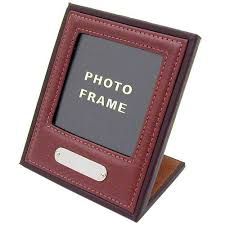 Engraved Leather Photo Frame