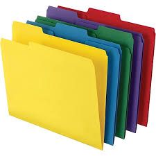 colored file folders