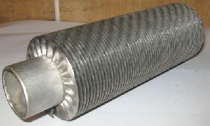 Spiral crimped fins