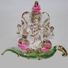 Glass Leaf Ganesha