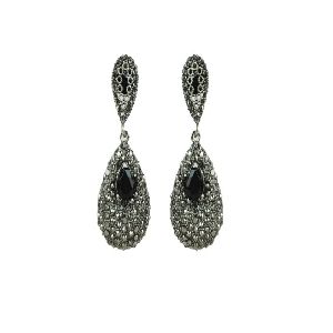 Ankur astonishing black plated diamond earring for women