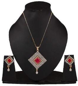 Ankur cluster gold plated american diamond combo mangalsutra for women