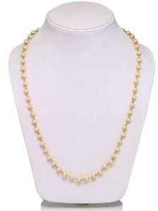 Ankur cluster gold plated white beads necklace for women