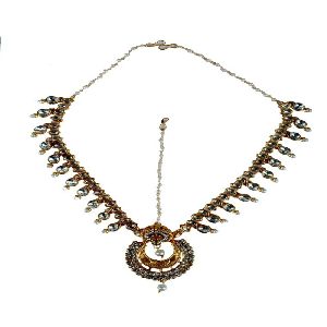 Ankur ethnic half round shape kundan head accessory for women