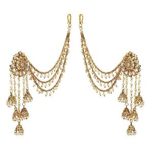 Ankur excellent gold plated polki stone cuff earring for women