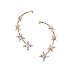Ankur exquisite gold plated american diamond ear cuff earring for women