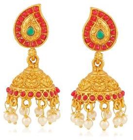 Ankur fine mango design gold plated jhumki earring for women