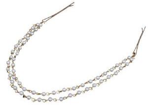 Ankur gorgeous gold plated white beads hair accessory for women