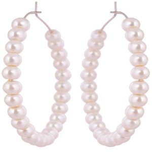 Ankur incredible white pearl hoop earring for women