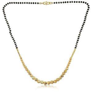 Ankur sparkling gold plated boll beads mangalsutra for women