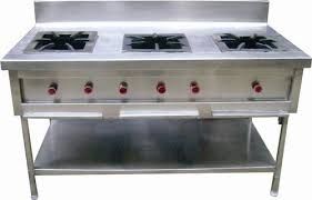 Three Burner Commercial Gas Stove