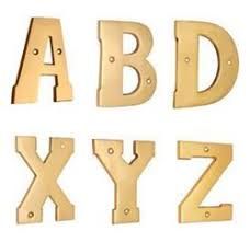 Brass Alphabets