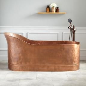 Outside Lacquered Copper Bathtub