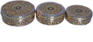 Meenakari Steel Food Container