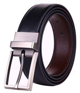 Mens Pure Leather Reversible Black Belts