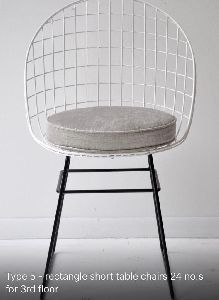 iron garden chair with wooden top