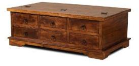 Solid wood antique trunk