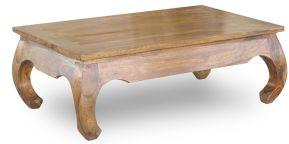 solid wood coffee table with curve leg