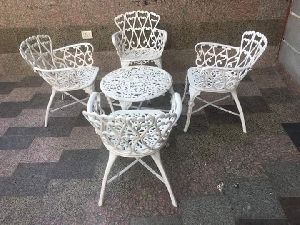 white cast iron garden set for garden