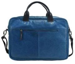 Blue Leather Office Bag
