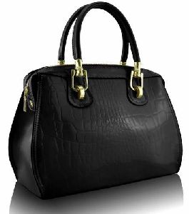 Ladies Black Leather Handbag