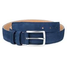 Mens Blue Leather Belt