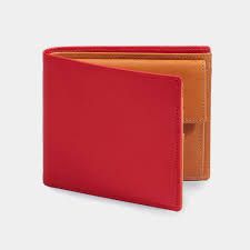 Mens Red Leather Wallet