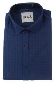 Mens Blue Check Shirt