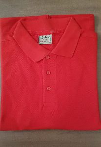Mens Red Polo T shirt