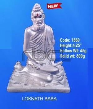 1560 Sterling Silver Loknath Baba Statue