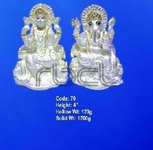 70 Sterling Silver Laxmi Ganesh Statue