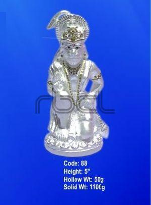 88 Sterling Silver Hanuman Statue