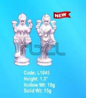 L1045 Sterling Silver Vishnu Laxmi Statue