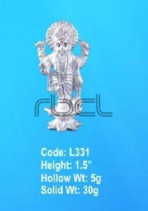 L331 Sterling Silver Vishnu Laxmi Statue