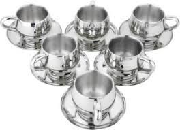 Silver Tea Cup Set
