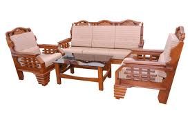 wood sofa set