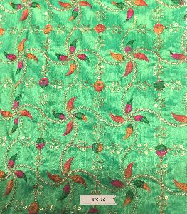 banarasi silk embroidered fabric