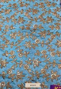goldy satin embroidered fabric