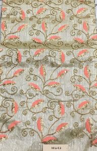mulberry silk embroidered fabric