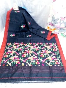 Handwoven Pure Silk Matka Jamdani Saree