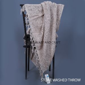 Light Cream Throw Blankets