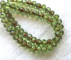 Peridot Roundel beads
