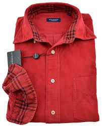Red Corduroy Dress Shirt