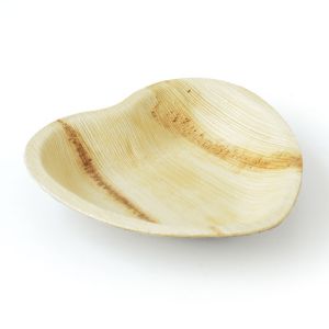 Heart Shaped Areca Leaf Plate