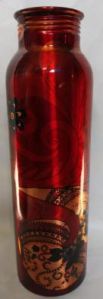 Copper Dark Red & Shadow Design Bottle