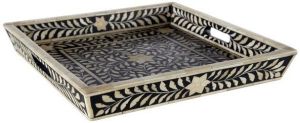 Bone inlay tray with star